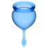 Satisfyer Feel Good - set di coppette mestruali in silicone (blu, 2 pz)