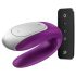 Satisfyer Double Fun - vibratore per coppia intelligente - silicone viola