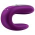 Satisfyer Double Fun - vibratore per coppia intelligente - silicone viola