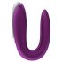 Satisfyer Double Fun - vibratore per coppia intelligente - silicone viola