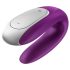 Satisfyer Double Fun - vibratore per coppia intelligente - silicone viola