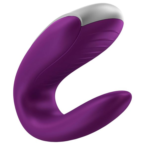 Satisfyer Double Fun - vibratore per coppia intelligente - silicone viola