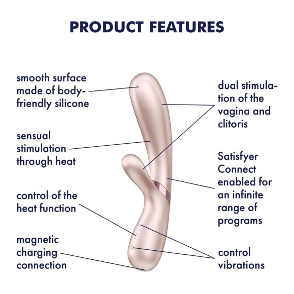 Satisfyer Hot Lover - vibratore intelligente - silicone - argento