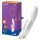 Satisfyer Double Flex - Vibratore con braccio clitorideo controllato tramite app (bianco)