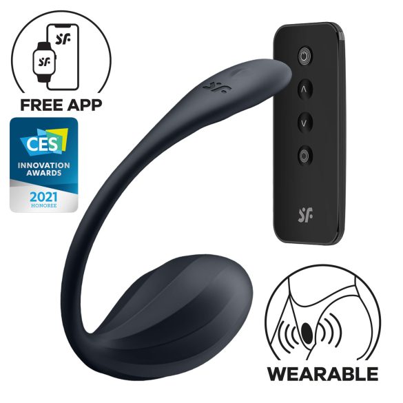 Satisfyer - ovetto vibrante con telecomando - nero - stimolazione interna