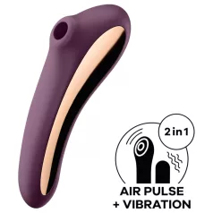   Satisfyer Dual Kiss - vibratore 2 in 1 per vagina e clitoride (viola)