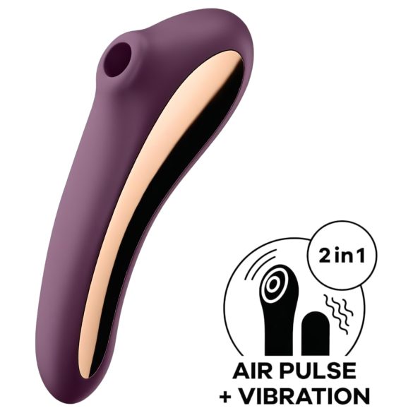 Satisfyer Dual Kiss - 2in1 Vibratore Vaginale e Clitorideo (Viola)