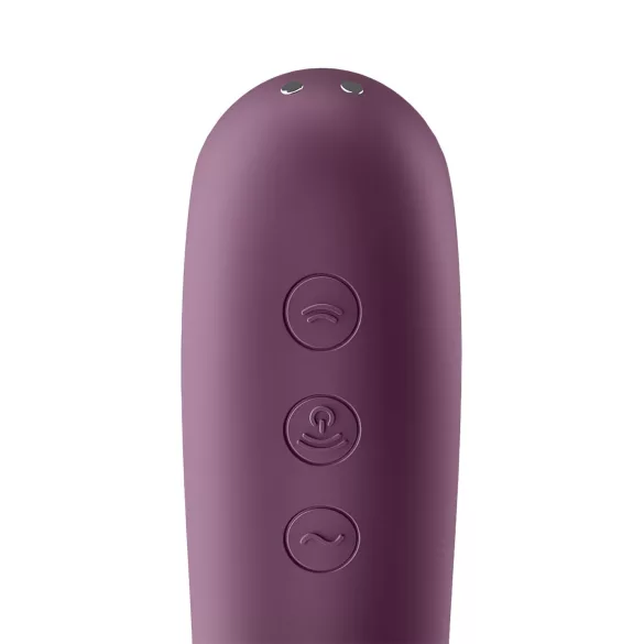 Satisfyer Dual Kiss - vibratore 2in1 clitoride e vaginale - viola