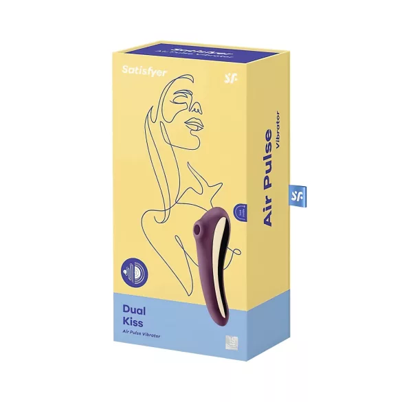 Satisfyer Dual Kiss - vibratore 2in1 clitoride e vaginale - viola