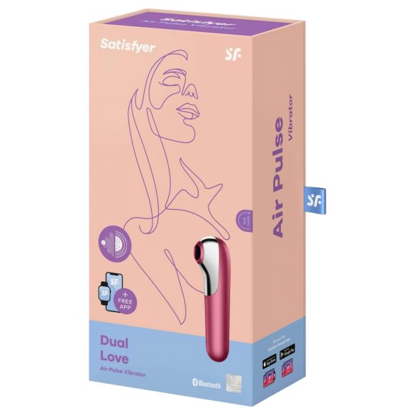Satisfyer Dual Love - vibratore clitoride e vaginale smart - rosso