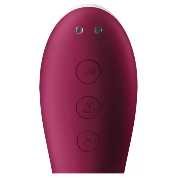 Satisfyer Dual Crush - vibratore vaginale e clitorideo ricaricabile - rosso