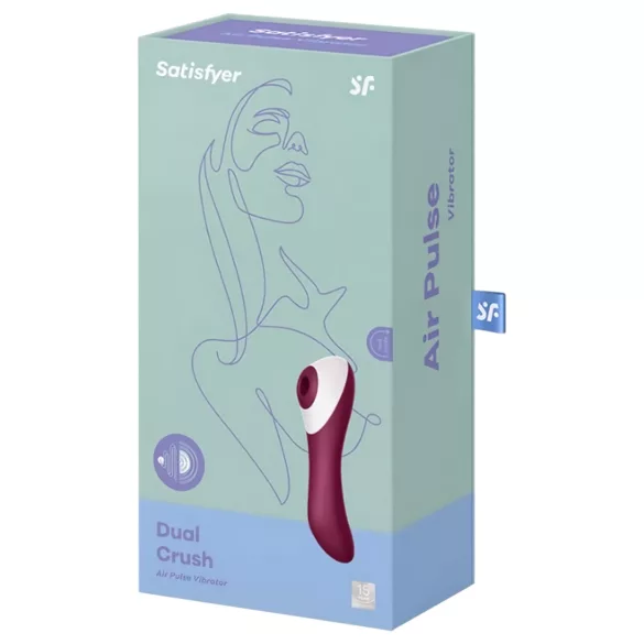 Satisfyer Dual Crush - vibratore vaginale e clitorideo ricaricabile - rosso