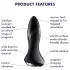Satisfyer Rotator Plug 1 - plug anale vibrante con perle - silicone nero