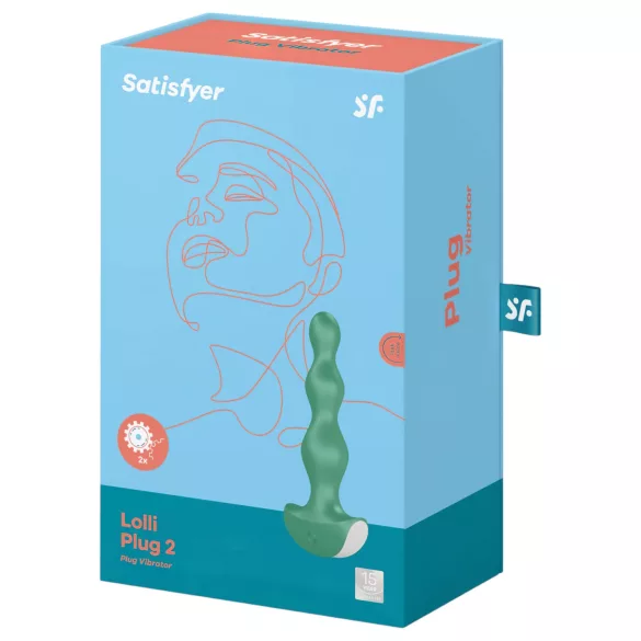 Satisfyer Lolli-Plug 2 - vibratore anale ricaricabile impermeabile verde