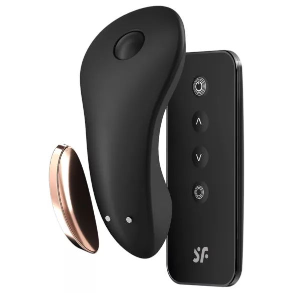 Satisfyer Little Secret - vibratore clitorideo smart impermeabile - nero