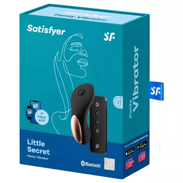 Satisfyer Little Secret - vibratore clitorideo smart impermeabile - nero
