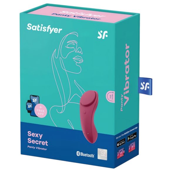 Satisfyer Sexy Secret - vibratore per slip smart impermeabile silicone rosso