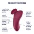 Satisfyer Sexy Secret - vibratore per slip smart impermeabile silicone rosso