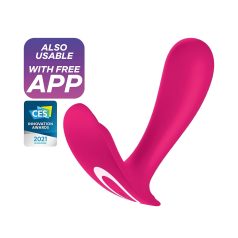   Satisfyer Top Secret - vibratore doppio motore con app - silicone rosa