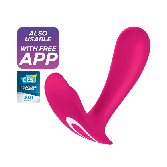 Satisfyer Top Secret - vibratore doppio motore con app - silicone rosa