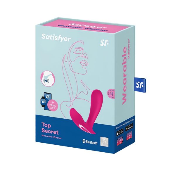 Satisfyer Top Secret - vibratore doppio motore con app - silicone rosa