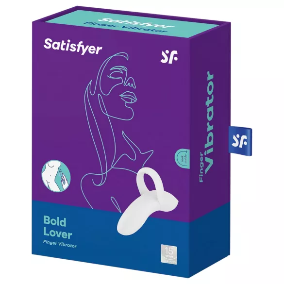 Satisfyer Bold Lover - vibratore da dita ricaricabile impermeabile bianco