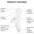 Satisfyer Bold Lover - vibratore da dita ricaricabile impermeabile bianco