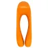 Satisfyer Candy Cane - vibratore ricaricabile waterproof doppio (arancione)