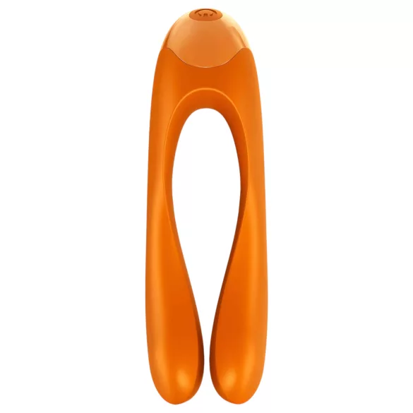 Satisfyer Candy Cane - vibratore ricaricabile waterproof doppio (arancione)