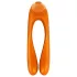 Satisfyer Candy Cane - vibratore ricaricabile waterproof doppio (arancione)