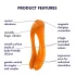 Satisfyer Candy Cane - vibratore ricaricabile waterproof doppio (arancione)