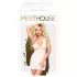Penthouse - completo intimo in pizzo con collare - bianco - L/XL