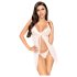 Penthouse After Sunset - babydoll trasparente e perizoma (bianco) - M/L