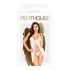 Penthouse After Sunset - babydoll trasparente e perizoma - bianco - M/L