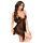 Penthouse - babydoll sexy con dettagli floreali - nero - M/L