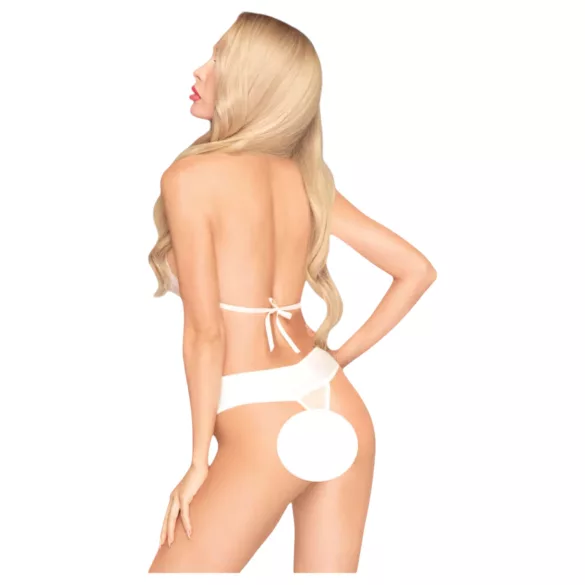 Penthouse - body sexy con scollo allacciato al collo - bianco - M/L