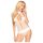 Penthouse - body sexy con scollo allacciato al collo - bianco - L/XL