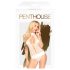 Penthouse - body sexy con scollo allacciato al collo - bianco - L/XL