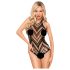 Penthouse Go Hotter - body traforato con collo allacciato - nero - XL