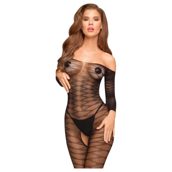 Penthouse Dreamy Diva - Tuta Carmen a Zigzag (Nera)