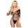 Penthouse High Profil - body a fiori - spalle scoperte - nero - XL