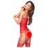 Penthouse - completo intimo rete aperta ondulata - rosso