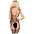 Penthouse Love Bud - set intimo rete aperta in pizzo - nero