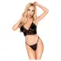 Penthouse Double Spice - set lingerie con reggiseno in pizzo - nero