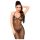Penthouse Love on Fire - abito lungo, trasparente e scintillante con perizoma (nero) - L/XL
