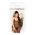 Penthouse Love on Fire - abito lungo, trasparente e scintillante con perizoma (nero) - L/XL