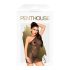 Penthouse Bombshell - abito e tanga trasparenti, scintillanti (nero) - M/L