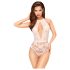 Penthouse - body con scollo allacciato al collo - bianco