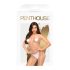 Penthouse - bodystocking aperto - rete sexy - bianco