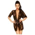 Penthouse - kimono in pizzo con perizoma - nero - XL